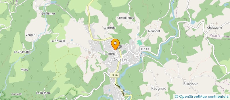 localisation de l'entreprise GPT FORESTIER DE HTE ET MOYENNE VEZERE à CORREZE