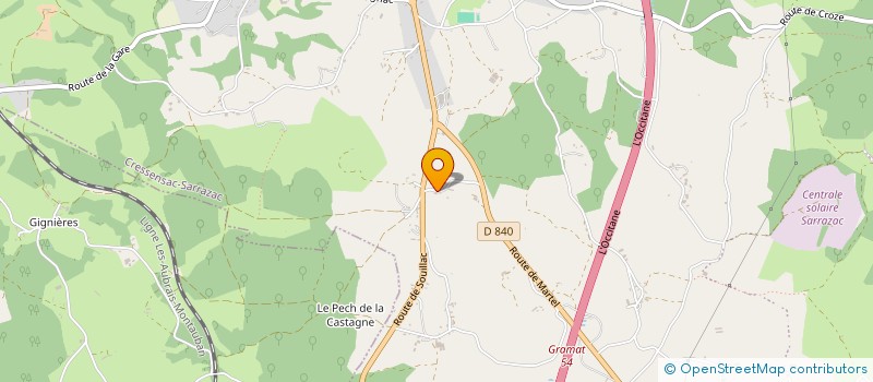 localisation de l'entreprise GPT FORESTIER DE LA FORET DE TURENNE  CRESSENSAC-SARRAZAC