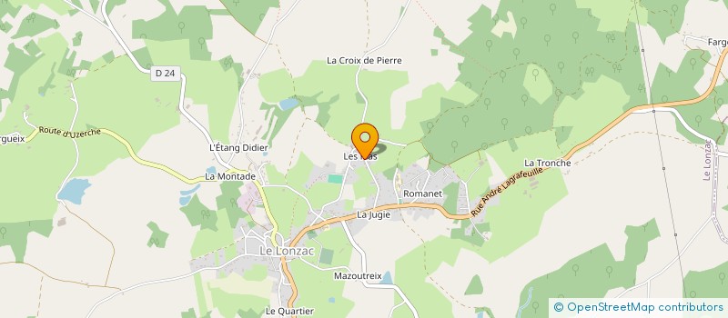 localisation de l'entreprise GPT FORESTIER DES CABANES DE MARCILLOUX  LE LONZAC