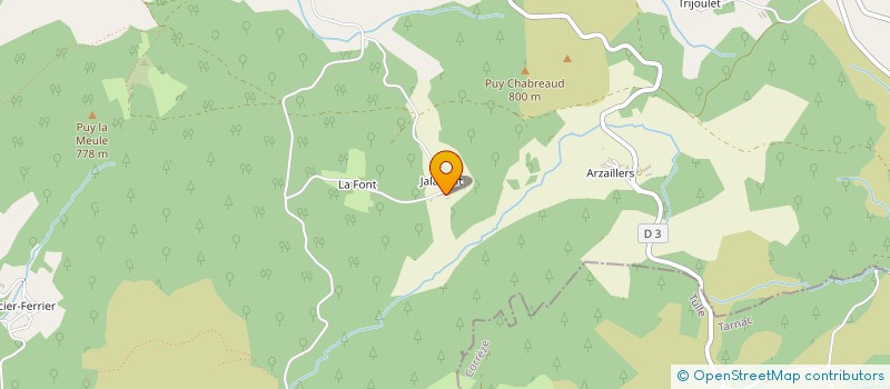 localisation de l'entreprise GPT FORESTIER DES LANDES DE FONT TOUPIT à FAUX LA MONTAGNE