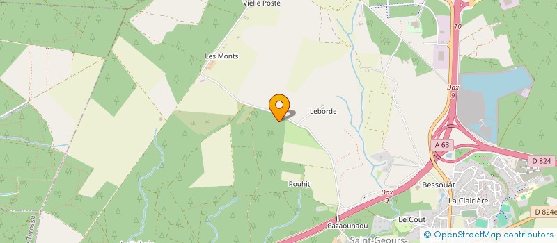 localisation de l'entreprise GPT FORESTIER DES LANDES DES MONTS  SAINT-GEOURS-DE-MAREMNE