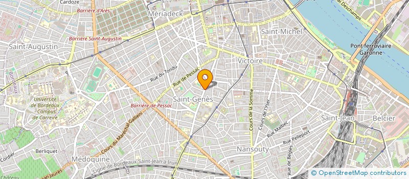 localisation de l'entreprise GPT GDE COMBATTANTS -20ANS 14-18 39-45..  BORDEAUX