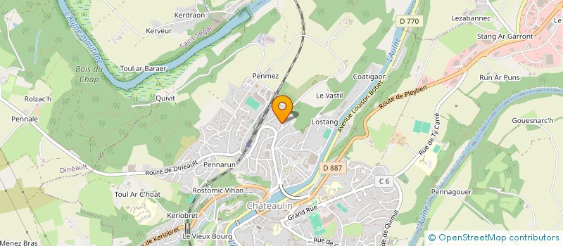 localisation de l'entreprise GPT INTERET PISCICOLE DE L'AULNE à CHATEAULIN