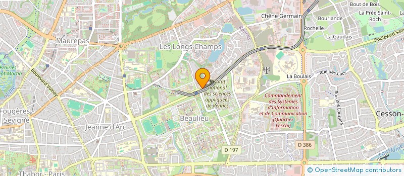 localisation de l'entreprise GPT RECHER EVALUATION CADRES KINE OUEST à RENNES