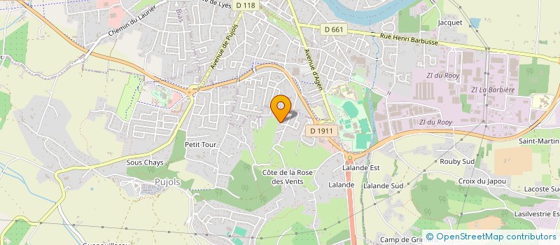 localisation de l'entreprise GPV IMMOBILIER  PUJOLS