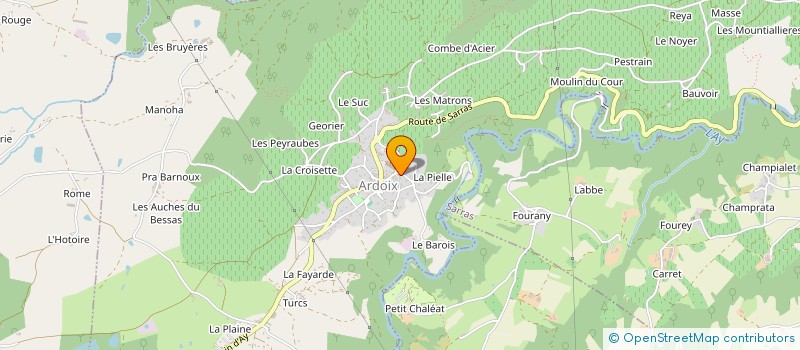 localisation de l'entreprise GR CHARPENTE MENUISERIE  ARDOIX