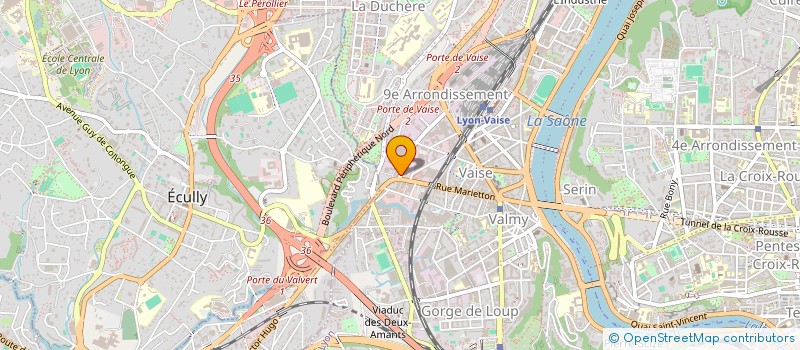 localisation de l'entreprise GR FI.  LYON