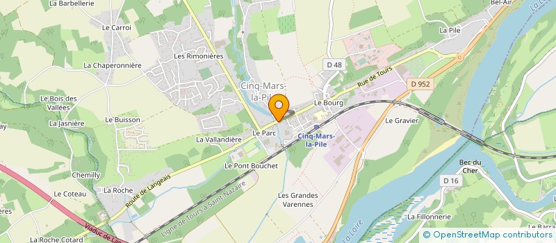 localisation de l'entreprise GR IMMO  CINQ-MARS-LA-PILE