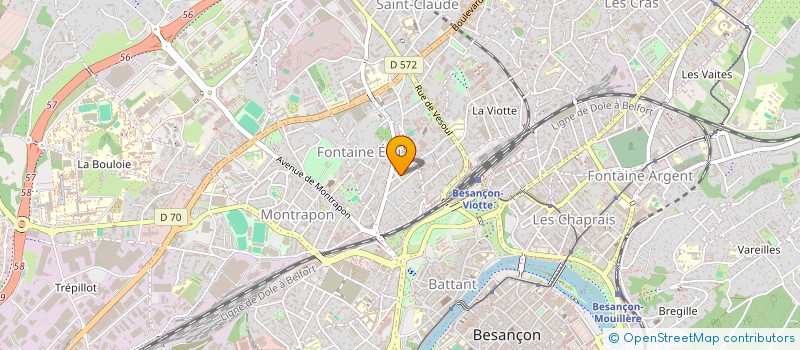 localisation de l'entreprise GR IMMO  BESANCON