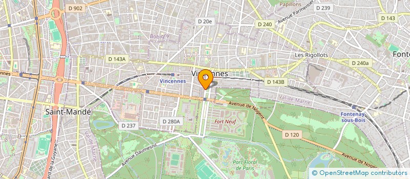 localisation de l'entreprise GR INVEST à VINCENNES