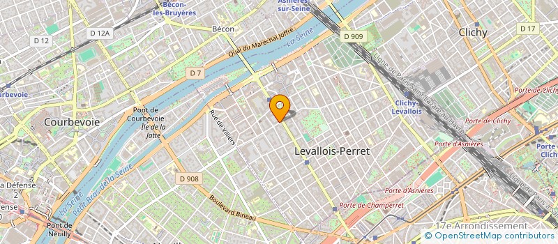 localisation de l'entreprise GR INVEST à LEVALLOIS-PERRET