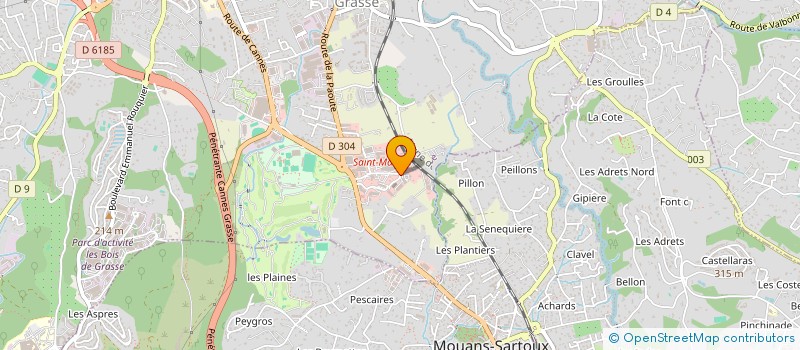 localisation de l'entreprise GR PISCINES à GRASSE
