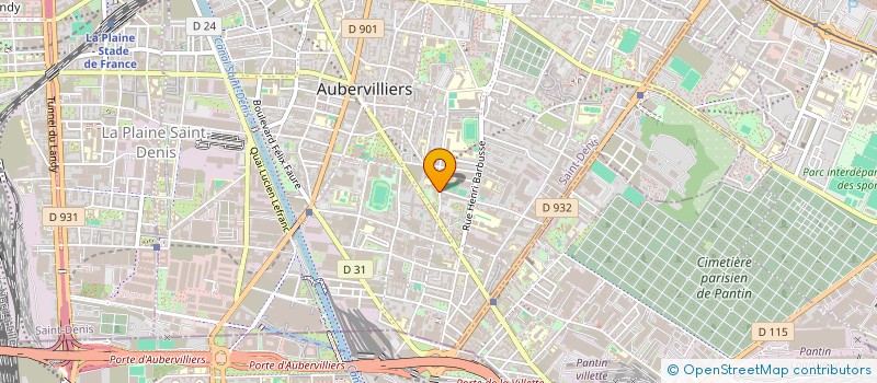 localisation de l'entreprise GR TRANSPORT  AUBERVILLIERS