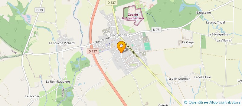 localisation de l'entreprise GR2FM  PLEUGUENEUC