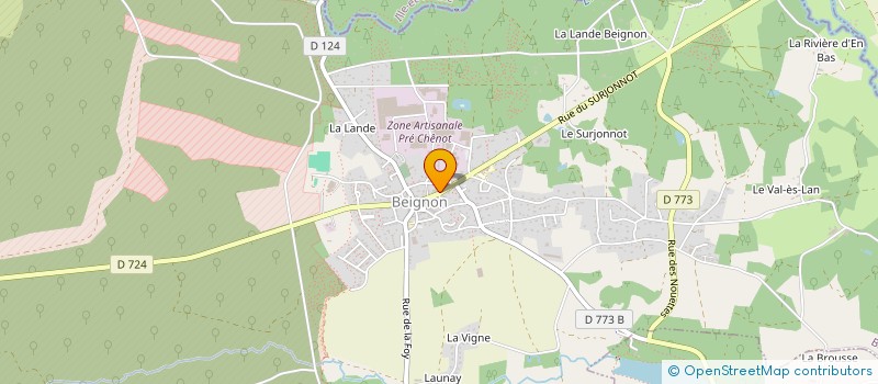 localisation de l'entreprise GRA PROP  BEIGNON