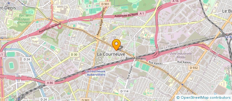 localisation de l'entreprise GRAAL RECORDS à LA COURNEUVE
