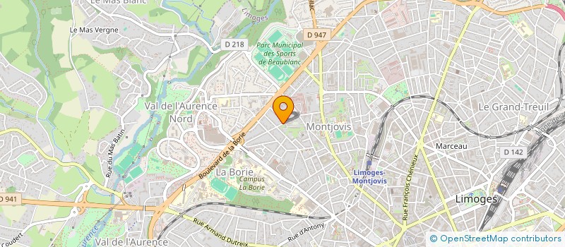 localisation de l'entreprise GRAAL SONORISATION à LIMOGES