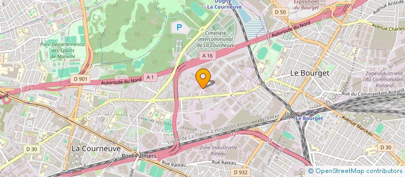 localisation de l'entreprise GRABER  LA COURNEUVE