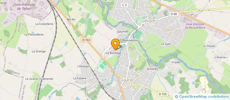 localisation de l'entreprise GRAC à CUGAND