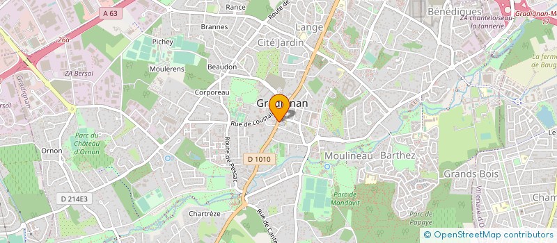 localisation de l'entreprise GRADICOM à GRADIGNAN