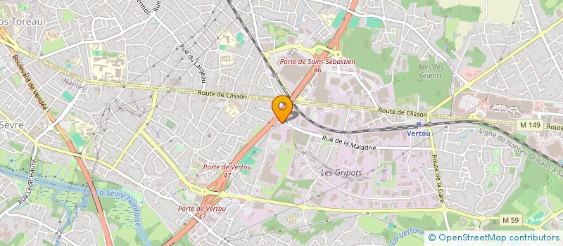 localisation de l'entreprise GRAFICO  VERTOU