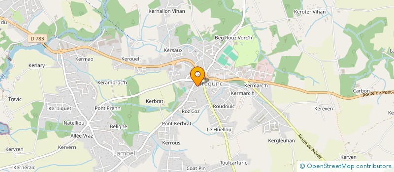 localisation de l'entreprise GRAGINE SCI  TREGUNC