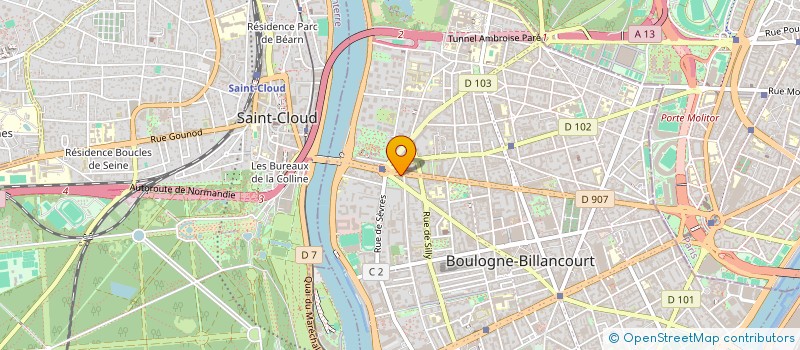 localisation de l'entreprise GRAIN D'ARGILE  BOULOGNE-BILLANCOURT