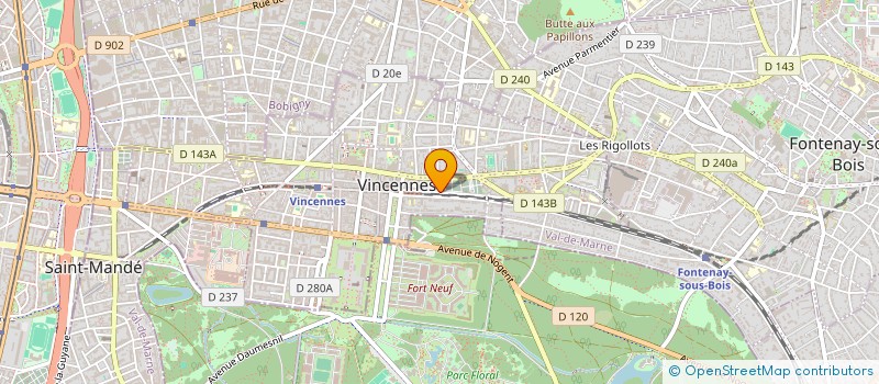 localisation de l'entreprise GRAINDORGE ROGER à VINCENNES