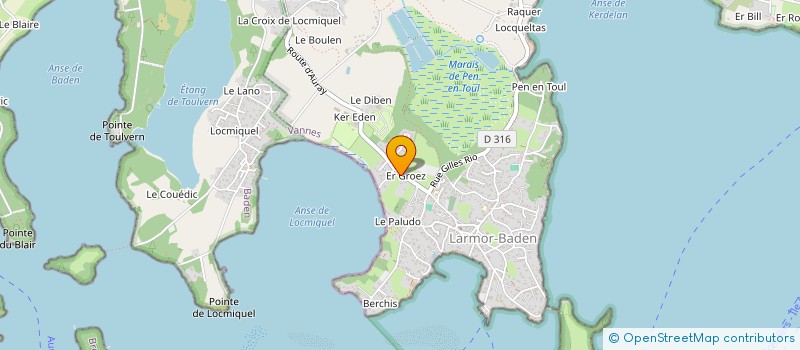 localisation de l'entreprise GRAINE D'ARCHI  LARMOR-BADEN