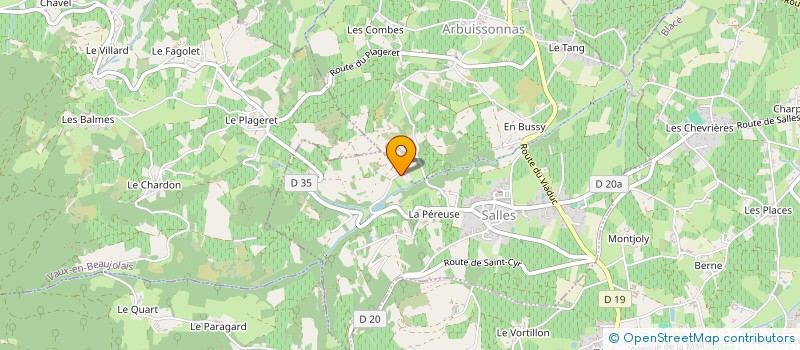 localisation de l'entreprise GRAINE D'HABITAT à SALLES-ARBUISSONNAS-EN-BEAUJOLAIS