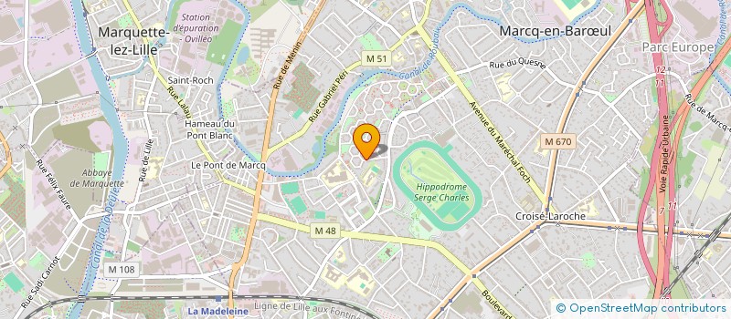 localisation de l'entreprise GRAINE DE YOGA à MARCQ-EN-BARŒUL