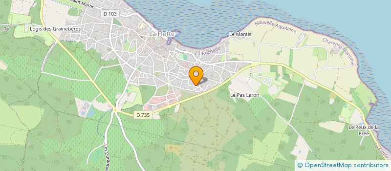 localisation de l'entreprise GRAINOCEAN à LA FLOTTE