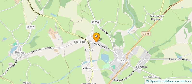 localisation de l'entreprise GRAINS D'ZELLES  TRONGET