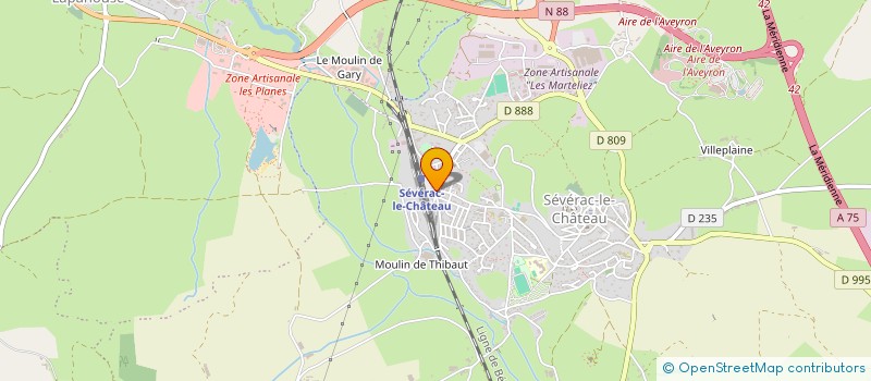 localisation de l'entreprise GRAINS DE POIVRE  SEVERAC D'AVEYRON