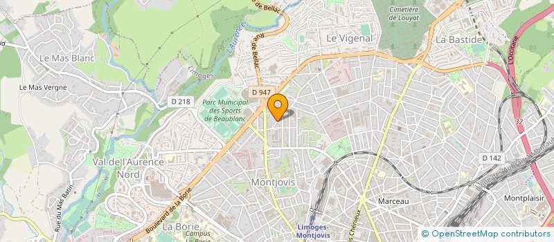 localisation de l'entreprise GRAINS'UP à LIMOGES