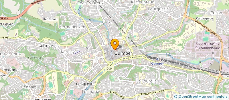 localisation de l'entreprise GRALGA  QUIMPER