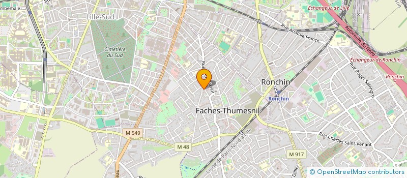 localisation de l'entreprise GRALL FINANCE à FACHES-THUMESNIL