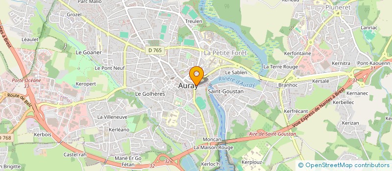 localisation de l'entreprise GRALRY à AURAY