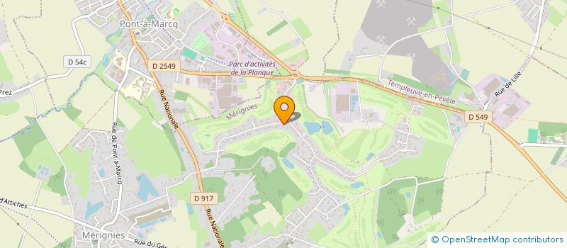 localisation de l'entreprise GRAME  MERIGNIES