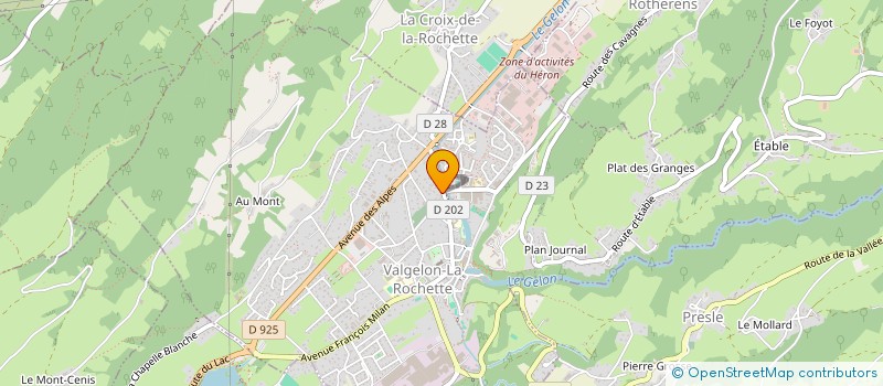 localisation de l'entreprise GRAMM  VALGELON-LA ROCHETTE