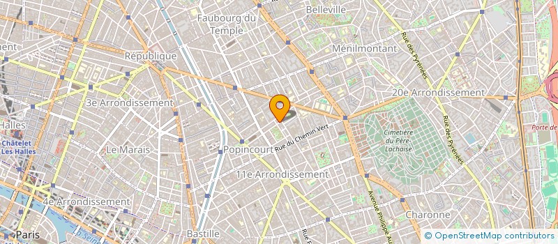 localisation de l'entreprise GRAMME CHENIER à PARIS