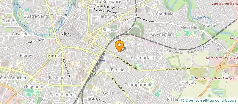 localisation de l'entreprise GRAMMONT  NIORT