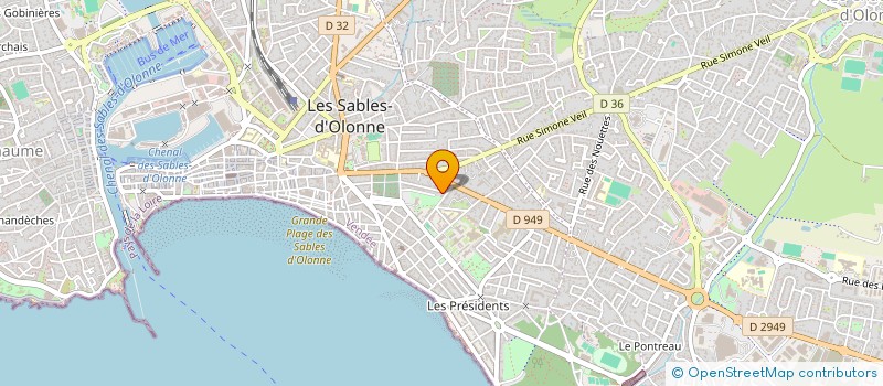 localisation de l'entreprise GRAMOPHINE à LES SABLES D'OLONNE