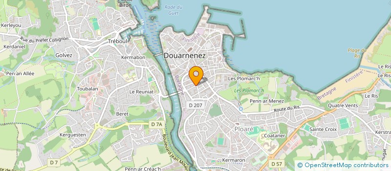 localisation de l'entreprise GRAMOPHONE, BAKELITE&CIE  DOUARNENEZ