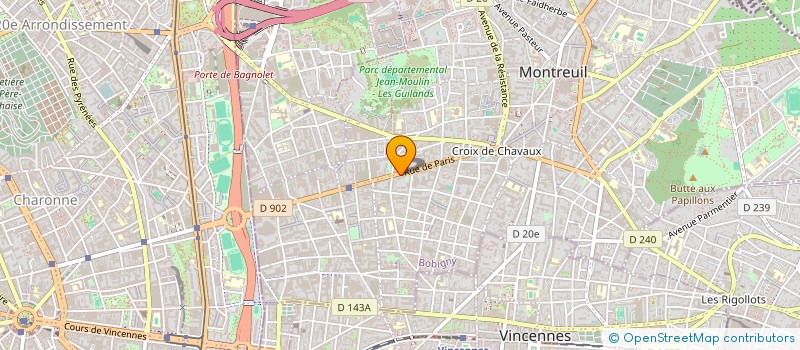 localisation de l'entreprise GRANA à MONTREUIL