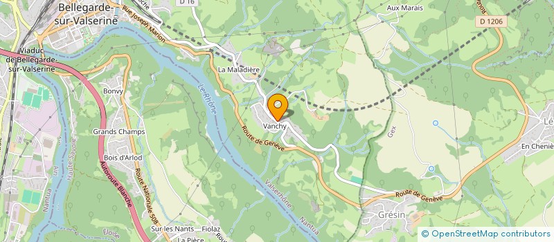 localisation de l'entreprise GRANCHY  VALSERHONE