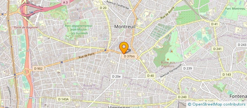 localisation de l'entreprise GRAND ANGLE IMMOBILIER à MONTREUIL