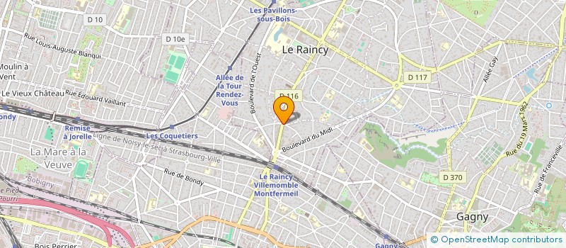 localisation de l'entreprise GRAND BAILLIAGE HOSPITALIER DE HAL BRUXELLES - LIEUTENANCE DE FRANCE ( BHB FRANCE ) à LE RAINCY