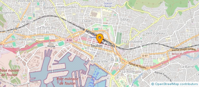 localisation de l'entreprise GRAND BAL 2  TOULON