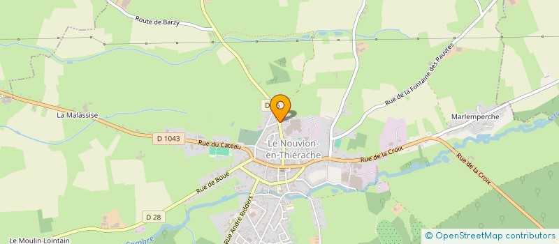 localisation de l'entreprise GRAND BAZAR  LE NOUVION-EN-THIERACHE